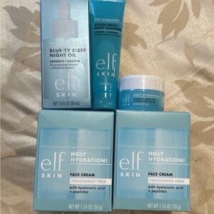 Elf Holy Hydration Skincare Set and night oil